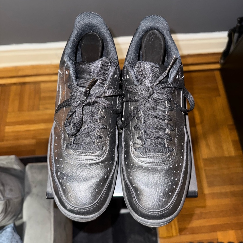 Nike Court Vision Low – All Black Leather – Men’s Size 10